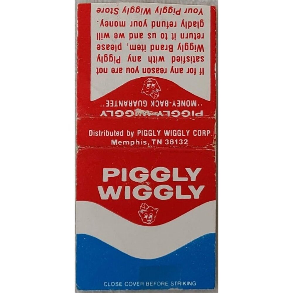 Vintage Matchbook Cover Piggly Wiggly Memphis TN Tennessee Bobtail